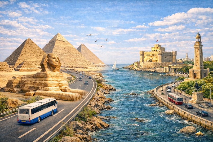 Cairo e Alessandria Pullman da Sharm El Sheikh con Piramidi di Giza, Sfinge e Corniche di Alessandria