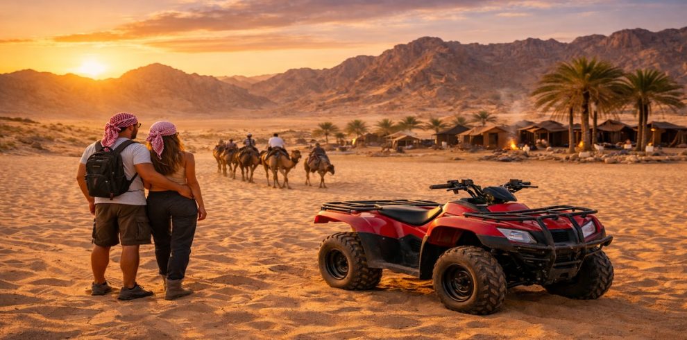 Motorata e Cammellata nel deserto del Sinai all’alba o al tramonto