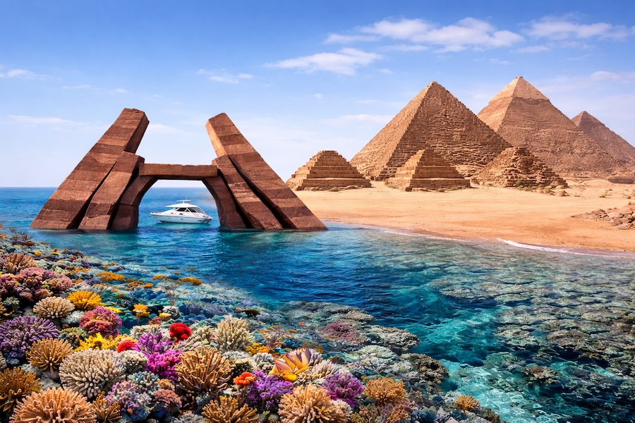 Pacchetto 5 completo tra mare, deserto e storia con motorata, Ras Mohammed, Isola Bianca e Cairo (Piramidi, Sfinge e Museo).