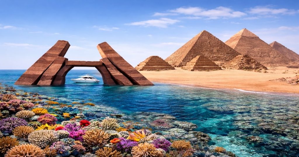 Pacchetto 5 completo tra mare, deserto e storia con motorata, Ras Mohammed, Isola Bianca e Cairo (Piramidi, Sfinge e Museo).