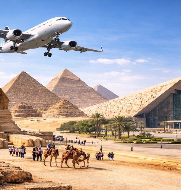 Cairo in Aereo da Sharm El Sheikh con Piramidi di Giza, Sfinge e Grand Egyptian Museum