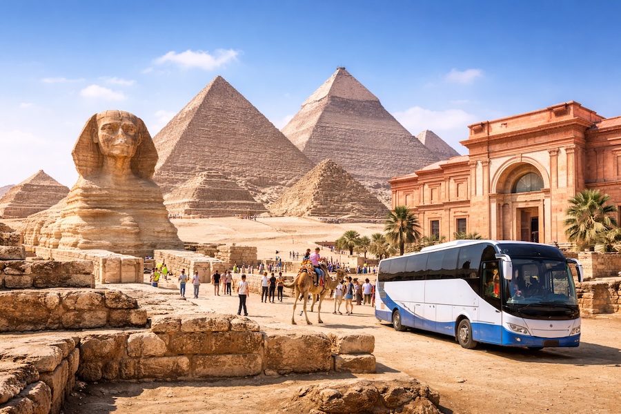 Cairo Pullman da Sharm El Sheikh con Piramidi di Giza, Sfinge e Museo Egizio