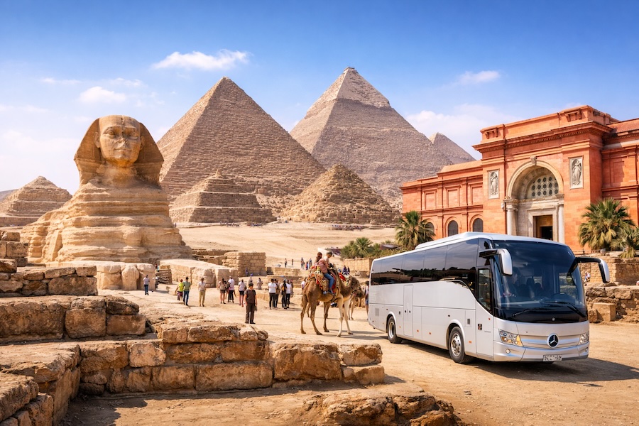 Cairo Pullman da Sharm El Sheikh con Piramidi di Giza, Sfinge e Museo Egizio
