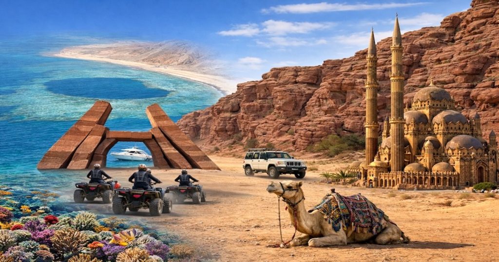 Pacchetto 3: Sharm Vecchia, Ras Mohamed via terra , Isola Bianca, Canyon Colorato e Blue Hole.